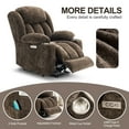 Power Lift Recliner Chair for Elderly , Massage Reclining Chairs with