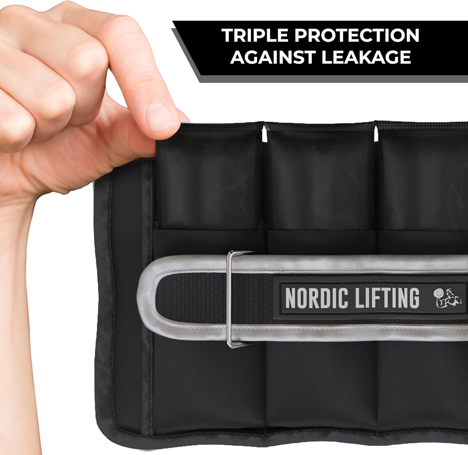 Nordic Lifting Adjustable Ankle Weights for Men & Women, Resistance Weights for Fitness, Workout, Training, 1-5lb Set