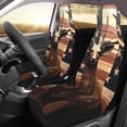 thumbnail image 2 of Pofeuu Deer American Flag Vintage Print Automotive Car Seat Covers Flat Cloth Full Set Seat Covers,Car Seat Covers front seats for Cars Trucks and SUVs(Two packs), 2 of 7