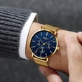 thumbnail image 5 of Nibosi Mens Watches Slim Mesh Waterproof Minimalist Wrist Watch For Men Quartz Sport Watch Ultra Thin Clock Relogio Masculino - Quartz Wristwatches, 5 of 6