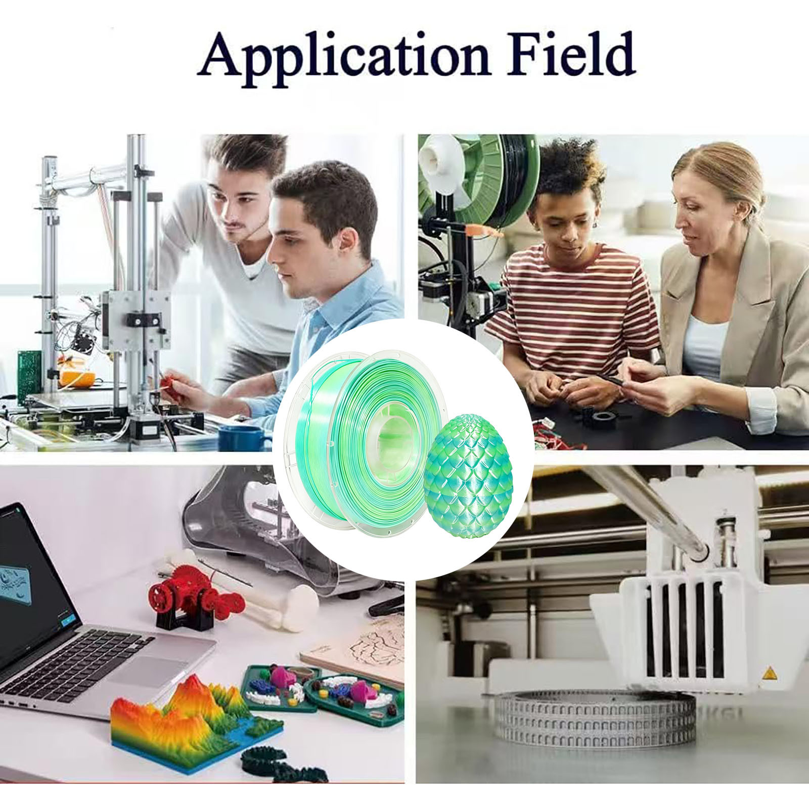 PLA 3D Printer Filament PLA Filament 1.75Mm,Neatly Wound 3D Printing Filament 1.75Mm,Dimensional Accuracy +/- 0.03 Mm, Fit Most Fdm 3D Printers,3D Printer Accessories,3D Printing Accessories