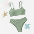 ZAROYEAX Girl's Two Piece Swimsuit Sport High Waist Bikini Set Bathing