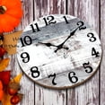 thumbnail image 4 of Wall Clock Beach Theme Blue Battery Operated Silent (10in Grey), 4 of 5