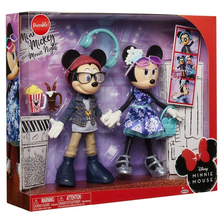 Disney Mickey & Minnie Movie Night Fashion Doll 2 Pack Playset 