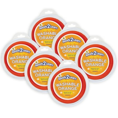 UPC: 0194629006434 | READY 2 LEARN Jumbo Circular Washable Stamp Pad – Orange – 5.75 dia. – Pack of 6