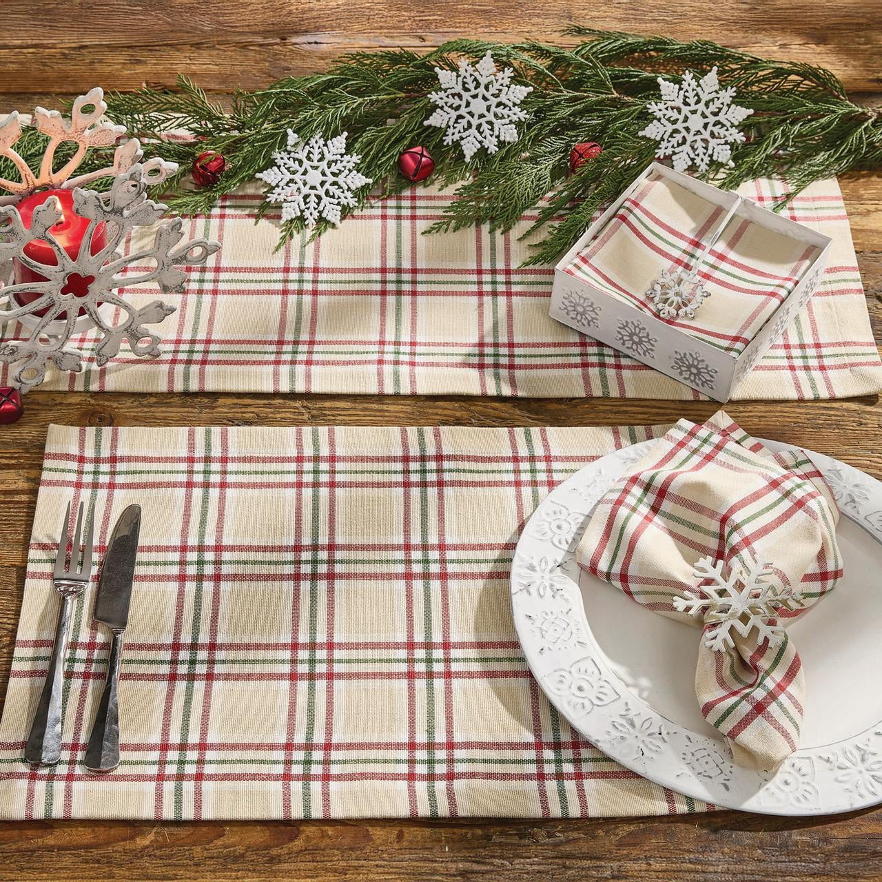 Park Designs Cozy Christmas Beige Placemat Set Of 4