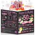 thumbnail image 1 of Tarjeta de felicitación OLOSONG 50.º cumpleaños jumbo pop-up rosa dorado, 1 of 8