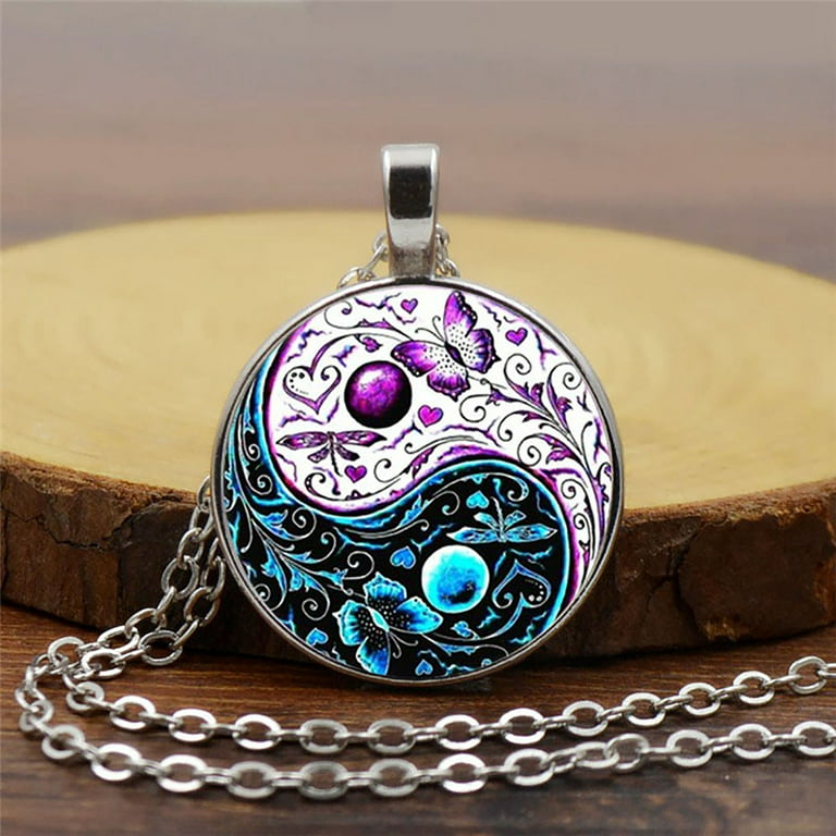 Dropship Fashion Heart Magnet Paired Pendant Tai Chi Necklace For