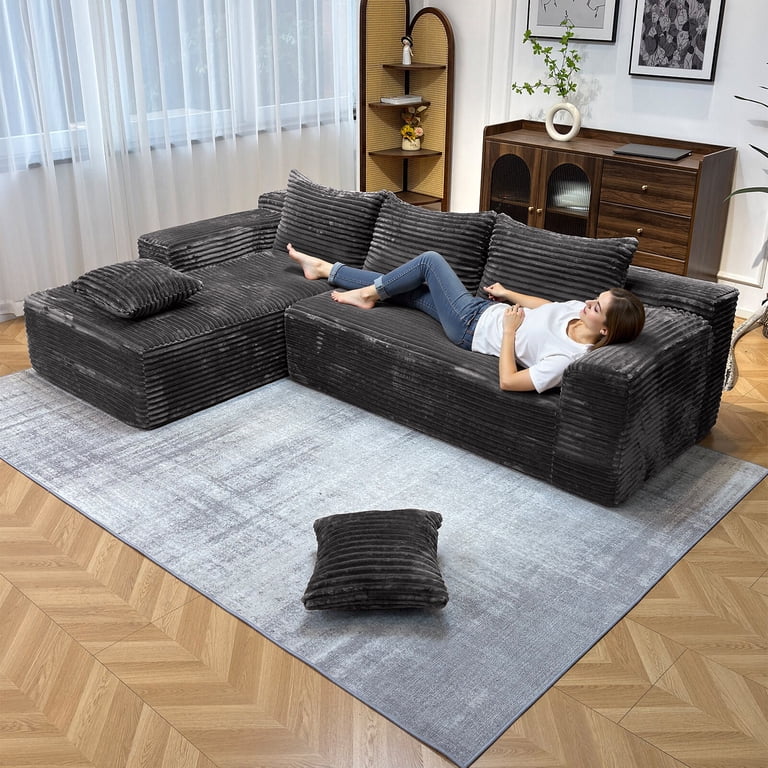 Kelyda 104'' Modular L-Shaped Sectional Sofa, Modern Memory Foam