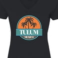 thumbnail image 4 of Inktastic Tulum Mexico Vacation Gift Women's V-Neck T-Shirt, 4 of 5