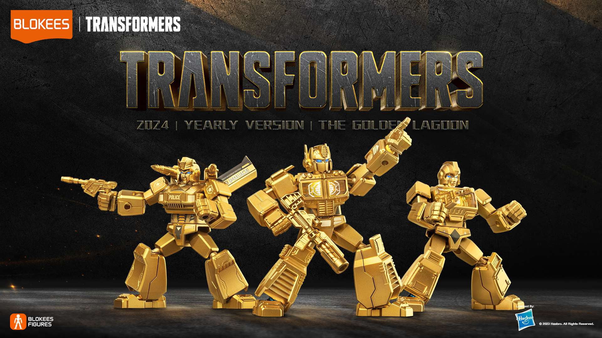 Transformers Blokees Optimus Prime, Long Haul, Starscream, Ironhide & Jazz Model Kit 5-Pack Set (Gold Edition)