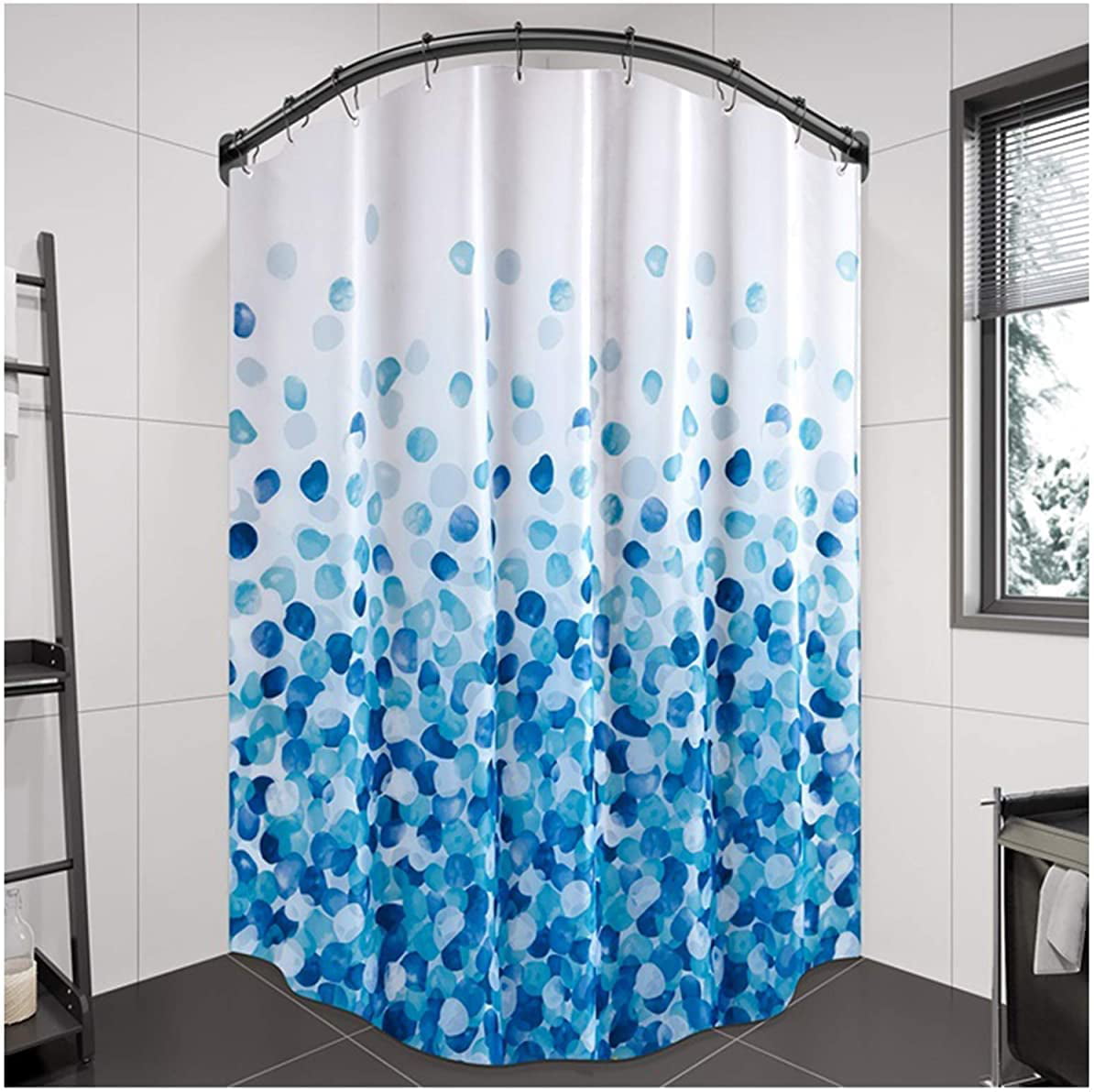Waterproof Button Hole Shower Drapes For Your Bathtub Bathroom Decorations Multiple Sized Desk With Heart Shape Printed Showers Curtain