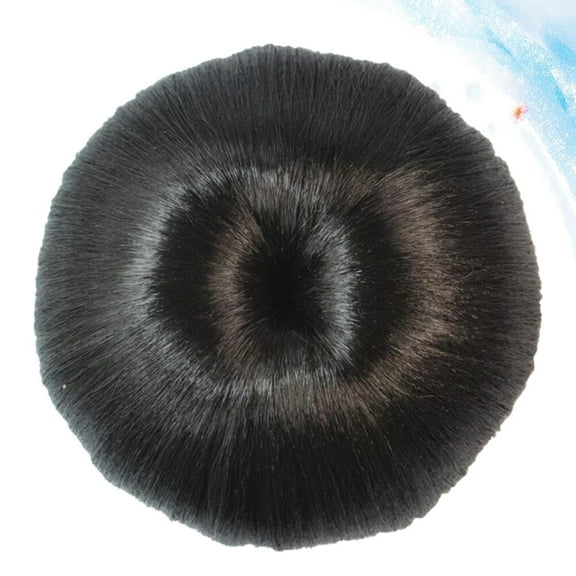 LEDMOMO 1Pc Hair Chignon Hairpiece Hair Bun Extension High Temperature Fiber for Women Black