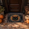 thumbnail image 4 of Vintage Black Cat Crescent Coir Doormat Halloween Decorations, Weather Resistant Non Slip Mat for Front Porch Witch Gothic Home Decor, 4 of 8