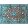 thumbnail image 1 of Ahgly Company Indoor Rectangle Persian Light Blue Traditional Area Rugs, 7' x 10', 1 of 4