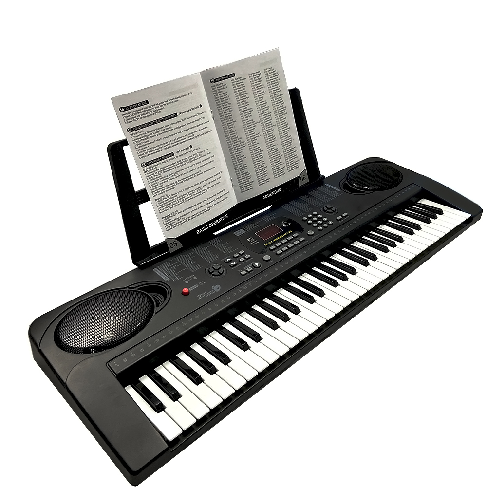 Electric Keyboard 61Key Digital Musical Piano Keyboard with Headphone Jack Microphone for Children Kids Xmas Gift