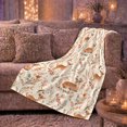 thumbnail image 6 of Whimsical Deer Autumn Forest Scene, Peaceful Woodland Scene, Warm Flannel Blanket for Cabin and Lodge with Detailed Artwork, Wildlife Lovers Thanksgiving Gift, Rustic Home Decor, 6 of 9
