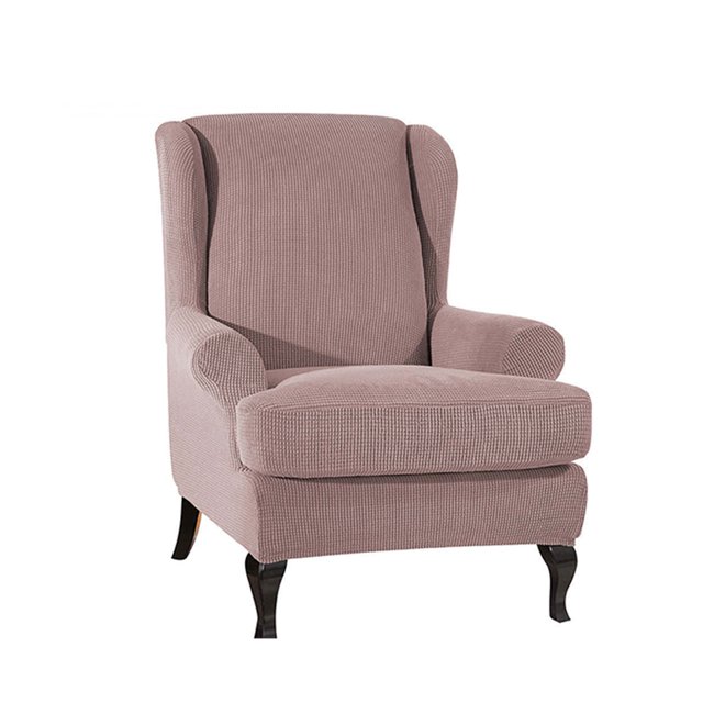 CAROOTU Jacquard Sofa Covers Wing Chair Elastic Fabric Stretch Couch Slipcover Polyester