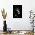thumbnail image 2 of Elephant Stock Black Horse In The Dark Wall Art - Vertical Canvas Wall Art - Living Room Wall Decor - Animal Canvas - Black And Gray Decor - 8" x 12", 2 of 4