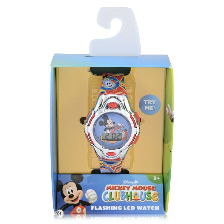 Disney Mickey Mouse Children's Unisex Flashing Dial LCD Wristwatch