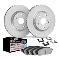 Dynamic Friction Company Rear Geospec Brake Rotors Kit | 4000 HybriDynamic Brake Pads includes Hardware 4812-68009