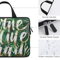 thumbnail image 3 of Werpe Palm Leaves Diving Fabric Laptop Sleeve Carrying Bag Computer Protective Handle Case 15inch, 3 of 5