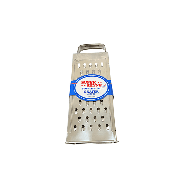 Super Shyne Stainless Steel 4-Sided Box Grater with Handle, Model 0771