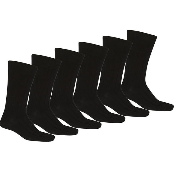 36 Pack of Qraftsy Men Solid Plain Dress Socks - Bulk Wholesale Lot (10-13)