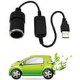 thumbnail image 4 of USB A Male to 12V Car Cigarette Lighter Socket Female Converter Cable 2-Pack, 4 of 7