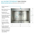 thumbnail image 3 of Transolid OSCS3224 Outdoor Kitchen 32-in x 24-in x 51-in Single Sink Cabinet With Folding Shelves, Stainless Steel, 3 of 5