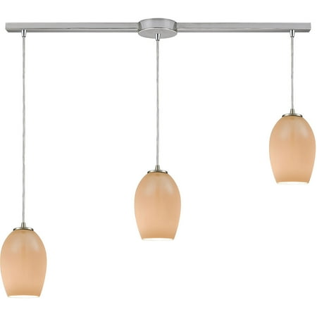 

Pendants 3 Light Fixtures With Satin Nickel Finish Glass/Metal Material Medium Bulb 36
