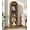 4-walnut, variant on Fsbecl Tall Arched Display Cabinet with Acrylic Glass Doors, Pantry Storage Cabinet for Living Dining Room, Walnut
