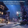 thumbnail image 4 of DEWENWILS 25FT Extension Cord Candy Cane Color for Christmas Tree Lights, Evenly 3 Outlets 16 AWG Plug with Safety Cover Weatherproof, 4 of 7