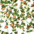 thumbnail image 2 of Guirnalda de 3 piezas de flores de rosa artificial para boda, hogar, jardín, fiesta, decoración (amarillo), 2 of 4