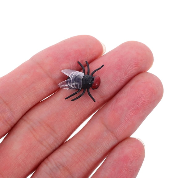 LOLIPPYY 120Pcs Fake Flies Plastic Insect Figures for Creative Photography and Pranks