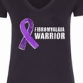 thumbnail image 4 of Inktastic Fibromyalgia Warrior Women's V-Neck T-Shirt, 4 of 5