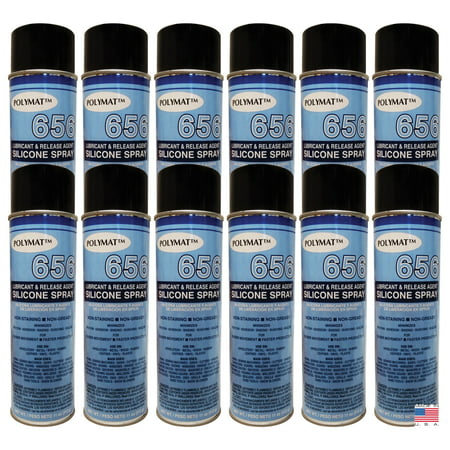 QTY 12 Polymat 656 SILICONE SPRAY NON GREASY LUBRICANT FOR METAL WEAVING