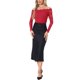 thumbnail image 2 of INSPIRE CHIC Blusa de Encaje Floral para Mujeres con Mangas Largas Transparentes y Escote Off Shoulder M Rojo, 2 of 6