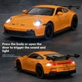 thumbnail image 4 of 1:32 911 GT3 RS Alloy Sports Car Model Diecast Metal Racing Car Vehicles Model High Simulation Sound Light Children Toy Gift Boy orange, 4 of 6