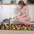 thumbnail image 3 of Yellow and Black Of Leopard Print Kitchen Rugs Sets Of 2,Anti Fatigue Kitchen Mat Rugs Non Slip Washable,Decorative Kitchen Floor Mats for Kitchen,Sink,Laundry,17"X30"+17"X47", 3 of 7