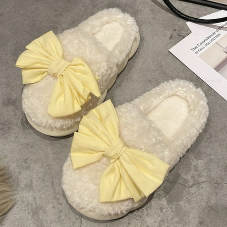 

Fluffy Stuffed Slippers Non-slip Indoor House Shoes Comfy Plush Slip For Home Bedroom New