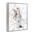 thumbnail image 4 of Stupell Industries Spa Girl in Bathrobe Typography Painting Gray Framed Art Print Wall Art, 16 x 20, 4 of 10
