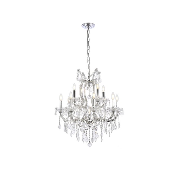2800 Maria Theresa Collection Chandelier D:27in H:26in Lt:13 Chrome Finish (Royal Cut Crystals)