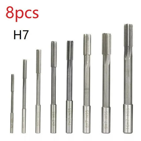 

8 Pcs 3-10mm HSS Hand Reamer Kit Straight Shank H7 H8 Chucking Reamers Set
