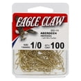 thumbnail image 2 of Eagle Claw Aberdeen Light Wire Non-Offset Hook, 100pk, Gold, Size 1/0, 2 of 3