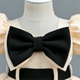 thumbnail image 4 of Mercatoo Baby Flower Girl Dress Kids 𝐑uffles P𝐚rty Wedding Dresses Satin Big Bowknot Dress for Kids Girl Birthday P𝐚rty, 4 of 6