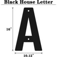 thumbnail image 2 of 16 Inch Modern Metal House Numbers, Metal Letter, Black Door Number, Metal Mailbox Numbers and Letters, Metal House Address Letters and Numbers for Outside Signs (A), 2 of 8