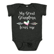 Inktastic My Great Grandma Loves Me- Heart Great Grandchild Boys or Girls Baby Bodysuit
