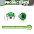 thumbnail image 2 of Uxcell Rhinestone Studs, Rhinestone Claw Beads Nailhead Crystal Claw Rivets Punk Spikes Decorative Round Rivets Green 6 mm, 2 of 7