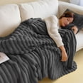 thumbnail image 1 of Thickened Plush Nap Blanket, Rabbit Plush Milk Velvet Cover Blankets, Fall Winter Weighted Fluffy Bed Throw Room Decor, Oversized Fuzzy Warm Couch Throws Gifts, 1 of 8